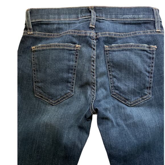 Current/Elliott Stiletto Distressed Blue Jeans 24 - Picture 8 of 9